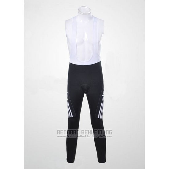 2011 Fahrradbekleidung Sky Shwarz und Azurblau Trikot Langarm und Tragerhose